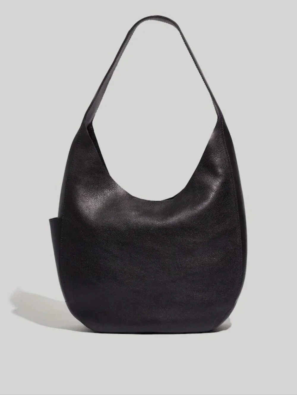Madewell oversized shopper bag purse leather black tote shoulder hobo
